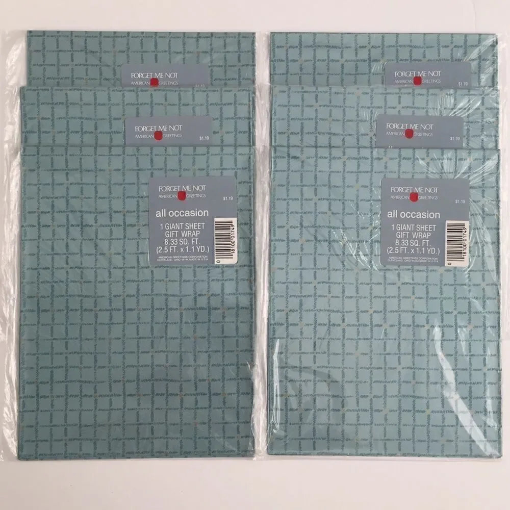 Vintage Forget Me Not American Greetings All Occasion Giant Sheet Gift Wrap